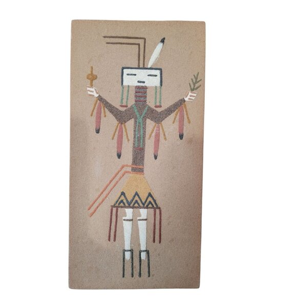 Native American Navajo Sand Painting Ceremonial Healing Yei Bei Chai S Dailey - Picture 2 of 11